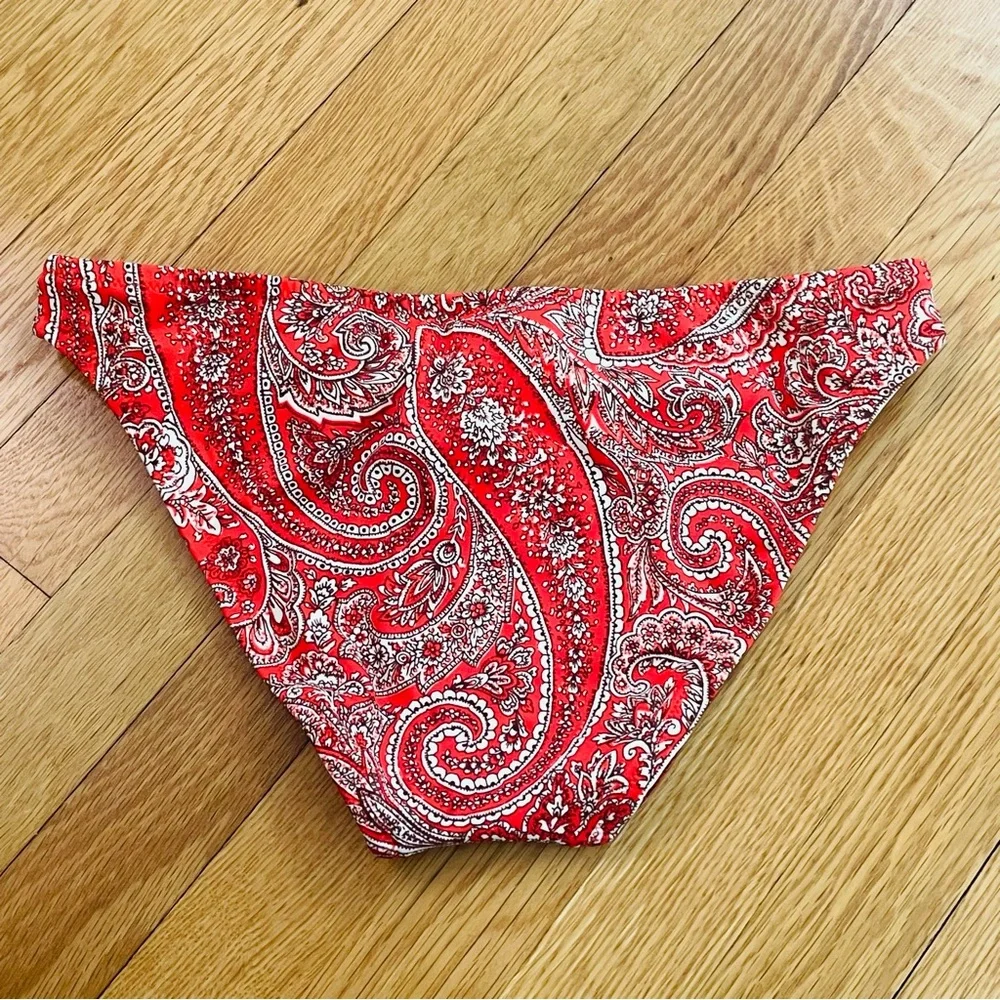 J. Crew Red Paisley Bikini Bottom - Picture 6 of 11